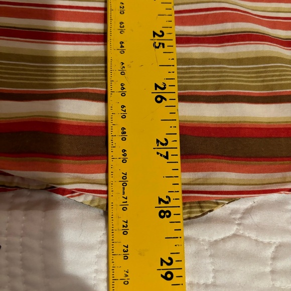 Nobility pair 20X26 Quilted Reversible Pillow Shams Brown Floral Striped back - Picture 11 of 13